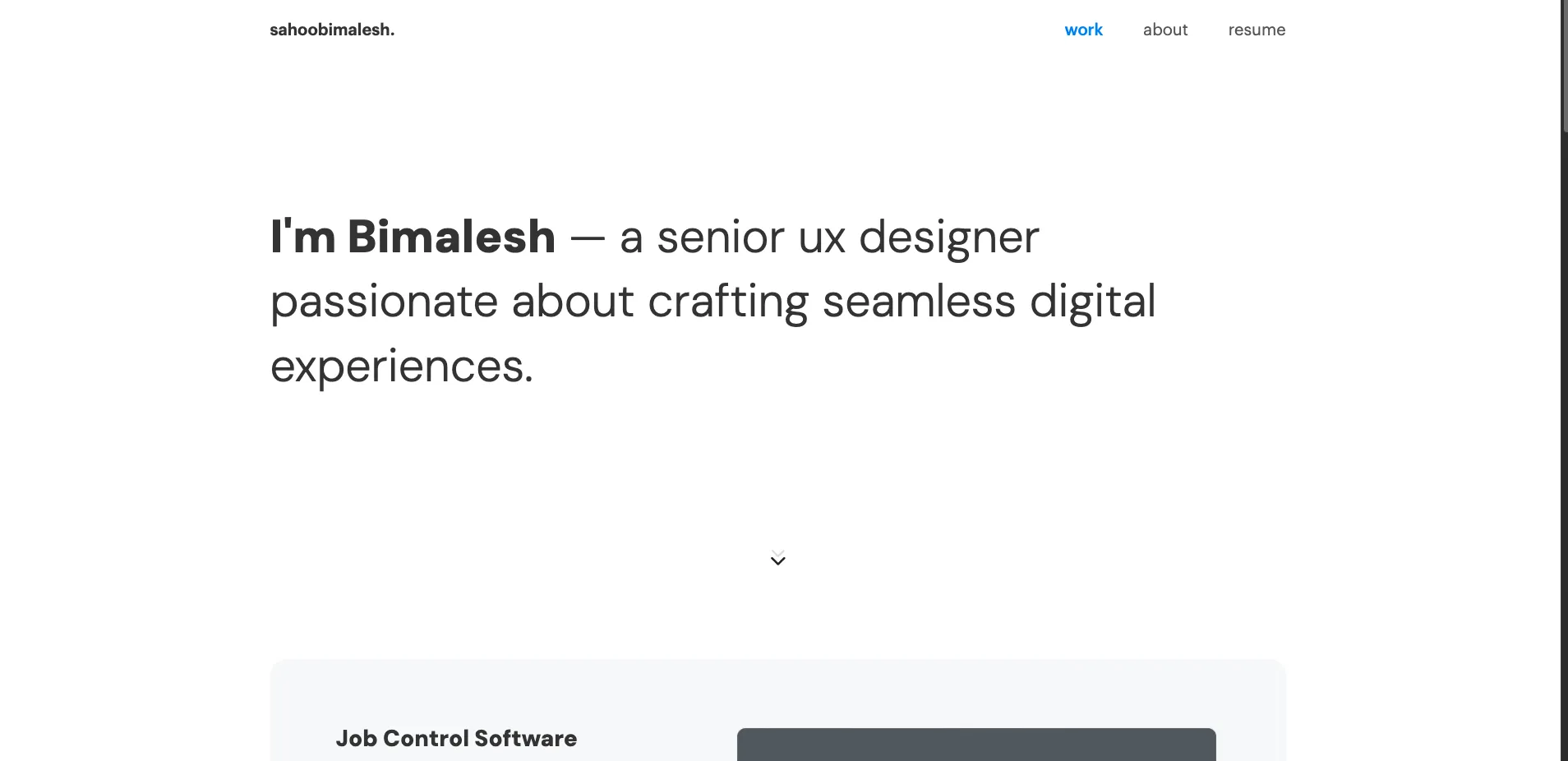 Bimalesh Sahoo website screenshot